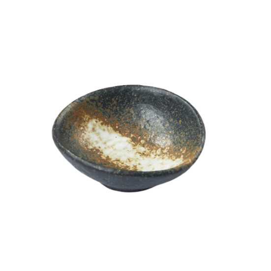 Coupelle ochoko à sauce soja design black bizen
