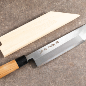 Couteau EDO SAKI Premium droitier à désarêter les anguilles, lame 240 mm et son étui jp