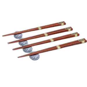 Ensemble 4 paires de baguettes et 4 portes baguettes jp