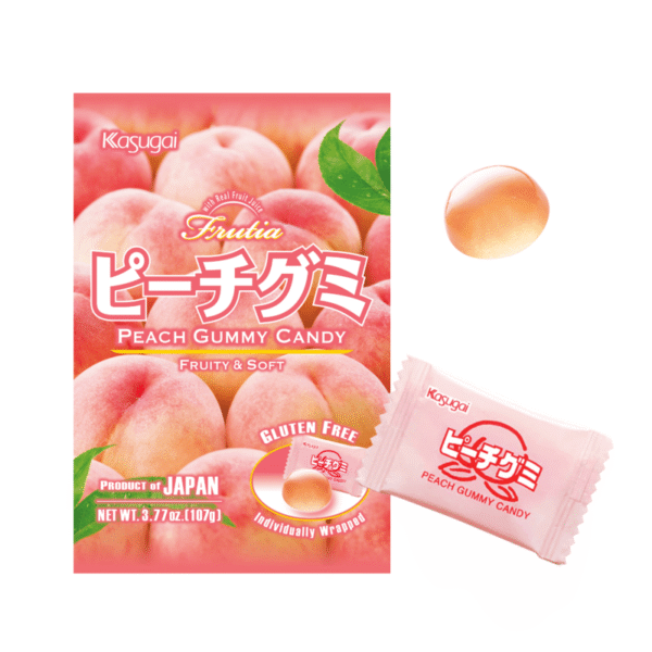 Bonbons gummy peche KASUGAI JP 107g