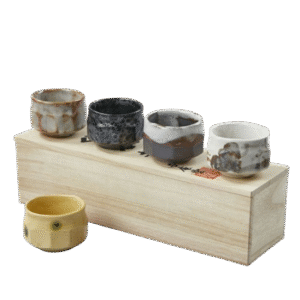 Coffret de 5 coupelles à saké faites main jp