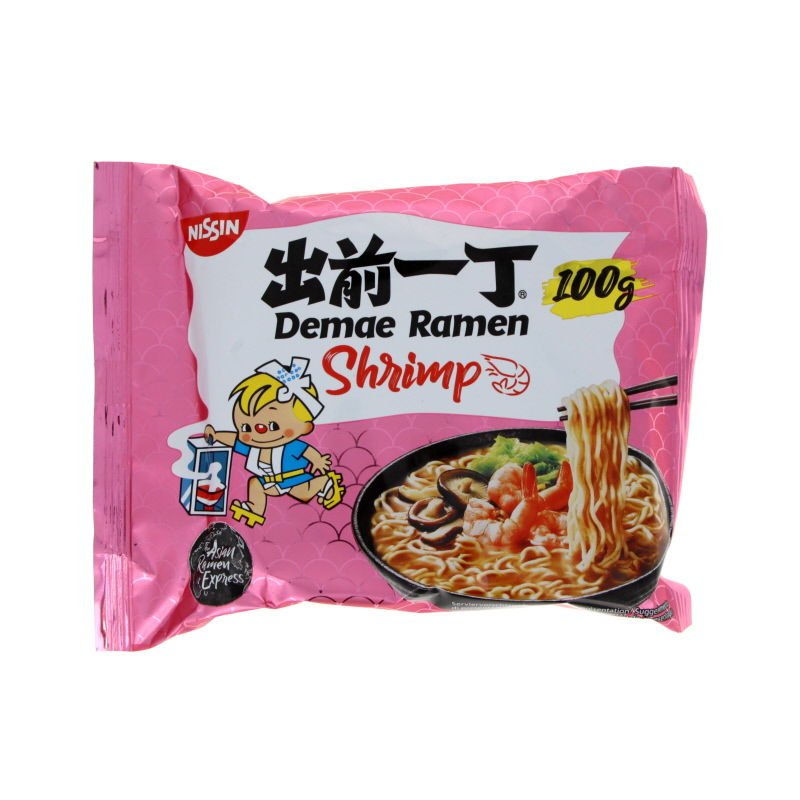Nouille ramen Demae aux Crevette 100g nissin