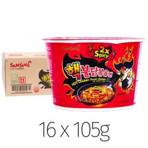 SAMYANG Hot chicken ramen 2xSpicy Big Bowl  coréen 1 carton 16 bowls