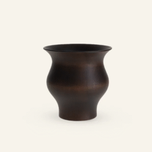 Tasse à saké en bois de cerisier sauvage couleur marron laqué jp