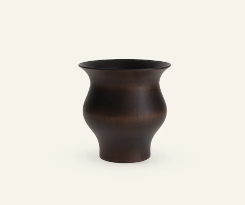 Tasse à saké en bois de cerisier sauvage couleur marron laqué jp
