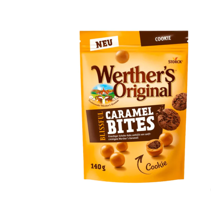 Werther's Original Blissful Caramel Bites cookie ou crunchy 140g