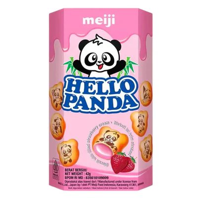 Meiji Hello Panda biscuit 43g Fraise JP