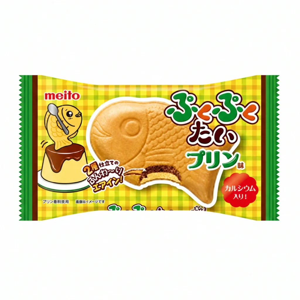 Meito-Pukupukutai-Gaufrette-saveur-pudding-Tai-165-g