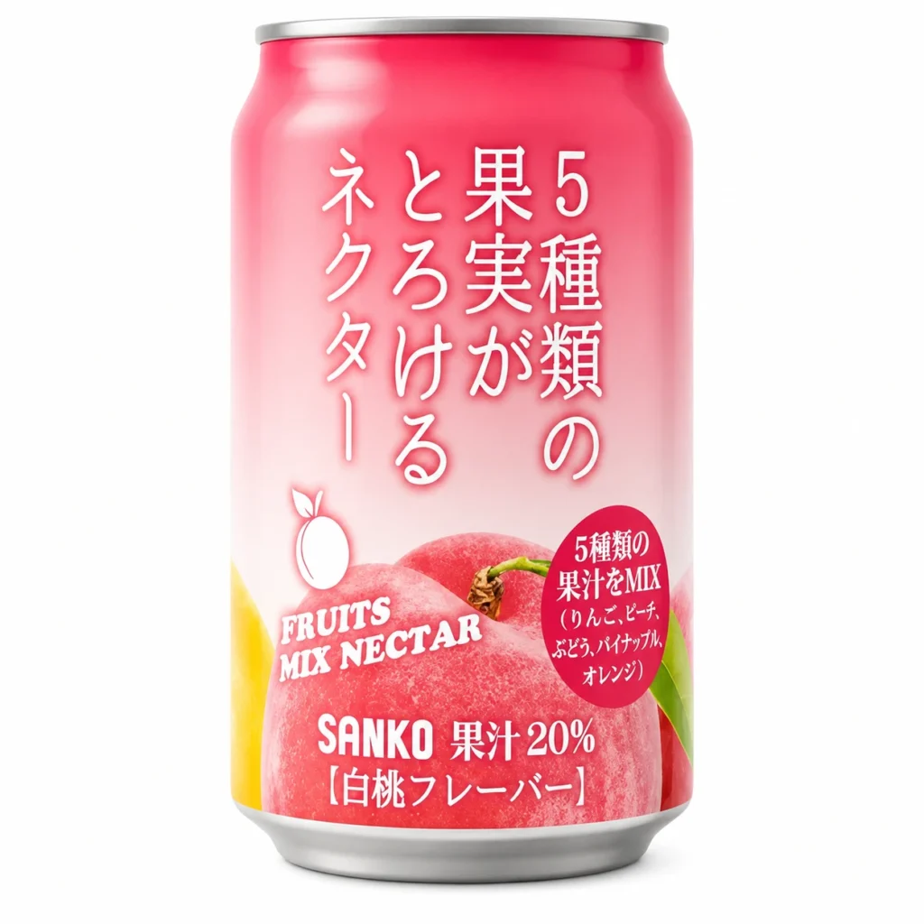SANKO-Jus-aux-Cinq-Fruits-Saveur-Peche-Blanche-280-g
